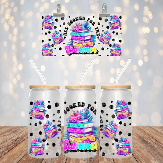 All Booked For The Summer - UV dtf wrap 16oz libbey : TED