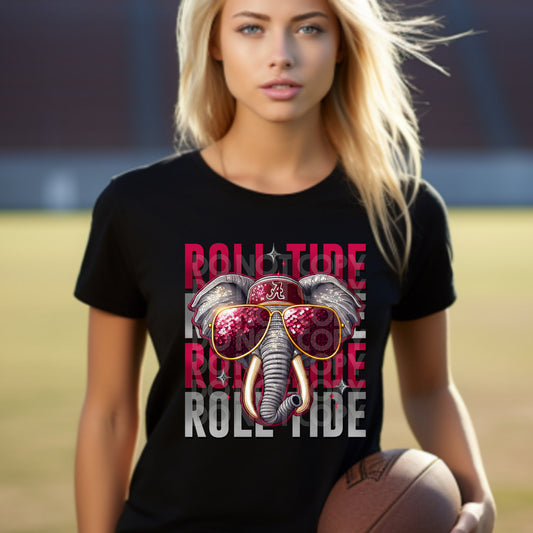 Rolltide faux sequin Alabama Roll tide - DTF TRANSFER (SSDD)