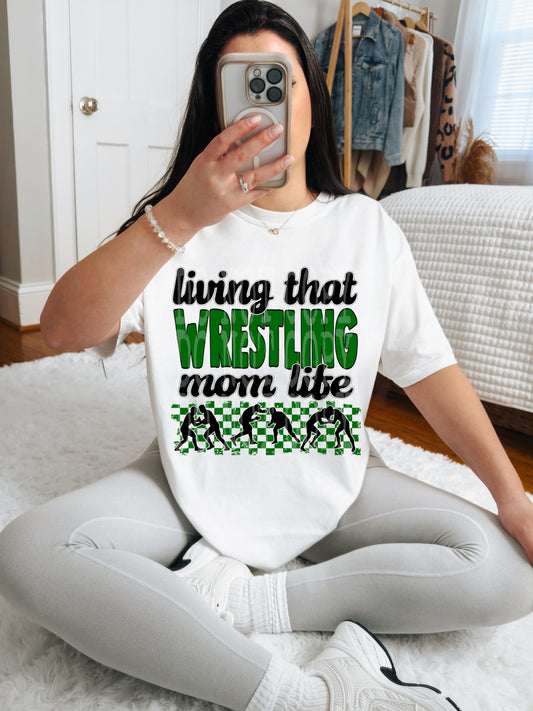 Living That Wrestling Mom Life (green)- DTF TRANSFER (DDVA FDC Sports Collab)