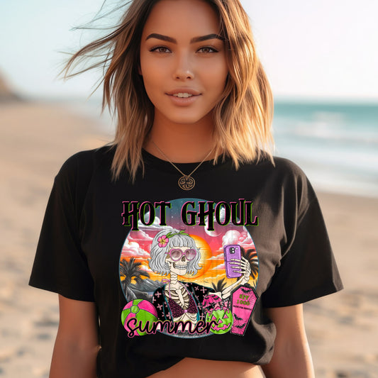 Hot Ghoul Summer- DTF TRANSFER (Spooky Summer Collab)