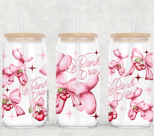 Pink era balloon animal - UV dtf wrap 16oz libbey : AGCM