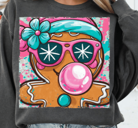 Bubblegum gingerbread man - DTF TRANSFER (CFD)