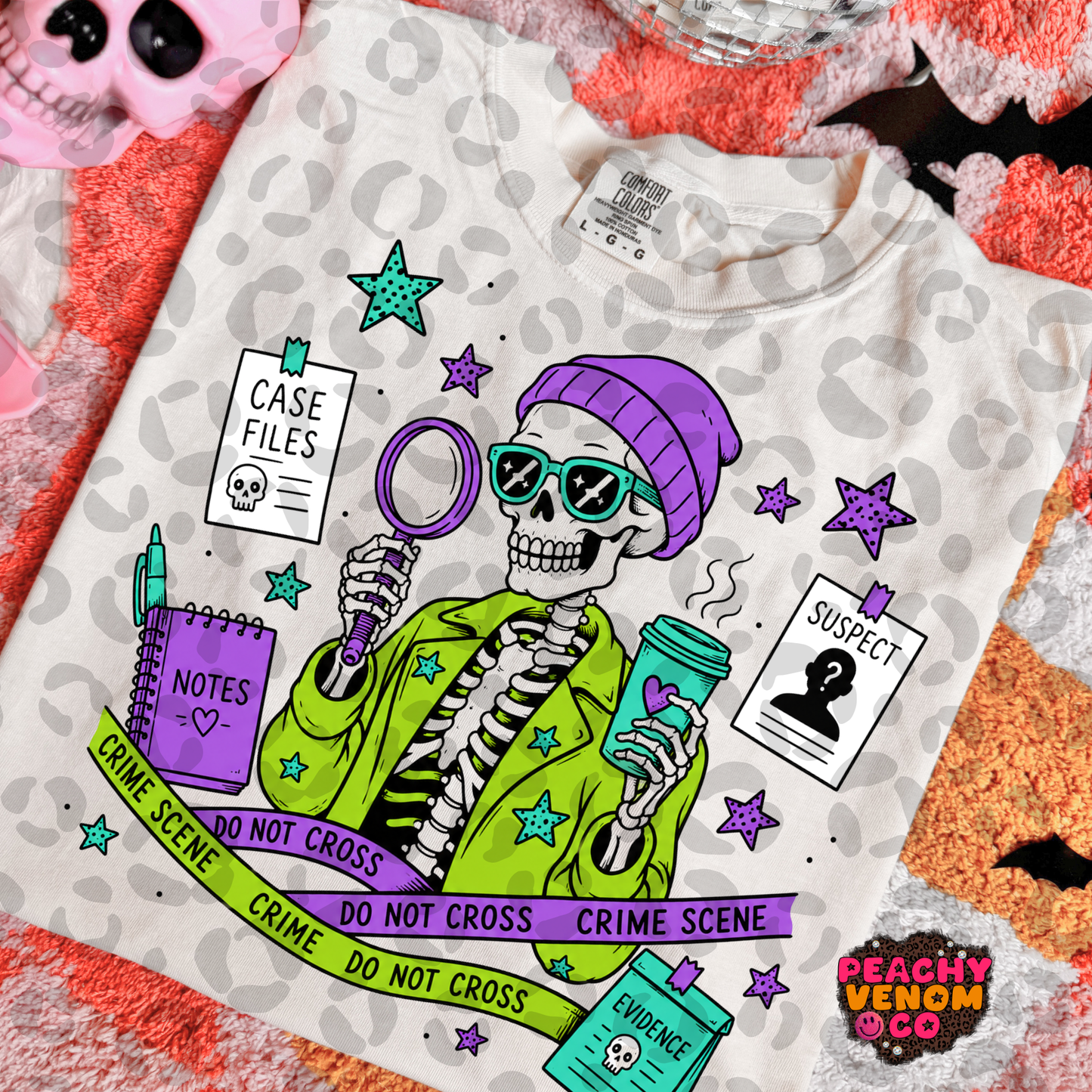 True crime defective skellie - DTF TRANSFER (PVC)