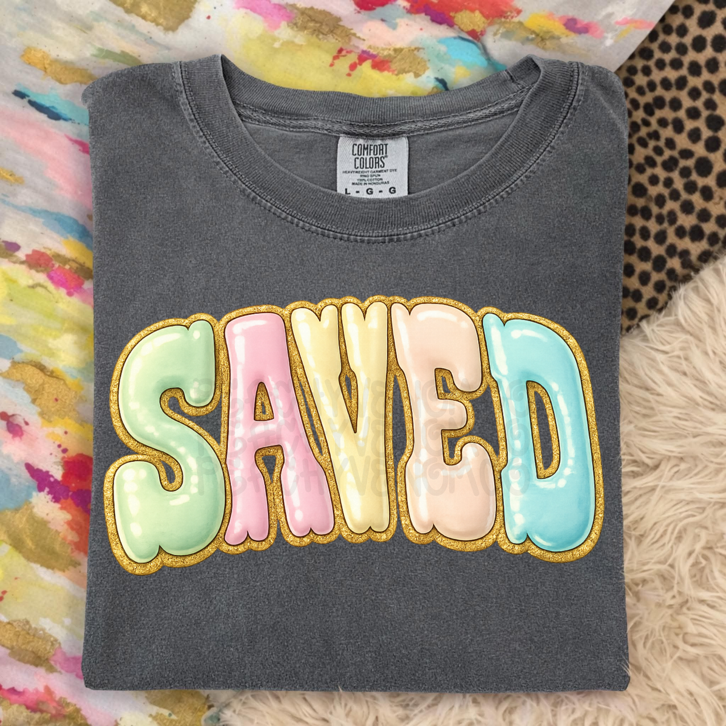 Saved puffy pastel - DTF TRANSFER (PVC)