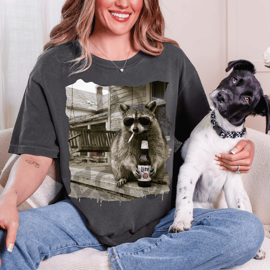 Raccoon ML bottle funny nsfw - DTF TRANSFER (PVC)