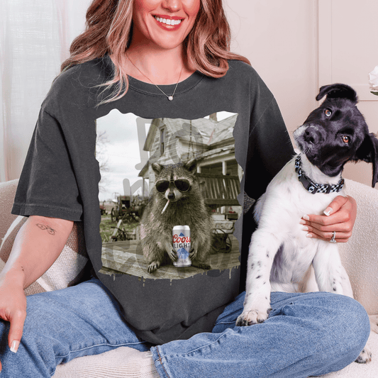 Raccoon CL can funny nsfw - DTF TRANSFER (PVC)