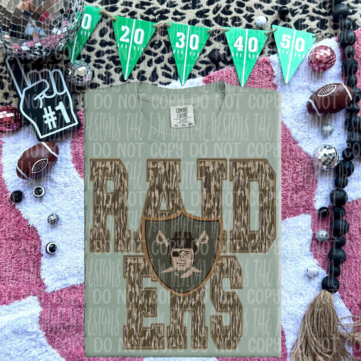 Raiders - mascot camo - DTF TRANSFER (JMD)