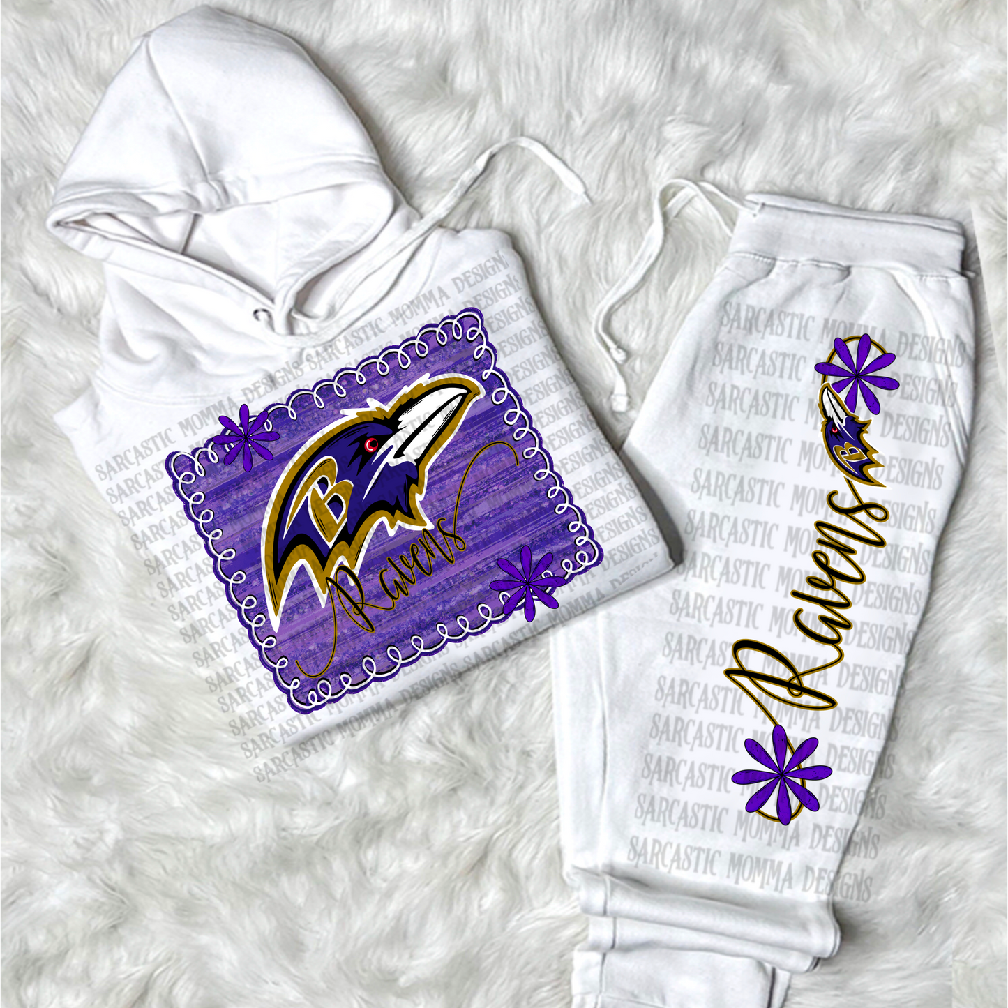 Ravens football framed - DTF TRANSFER (SMD AU25)