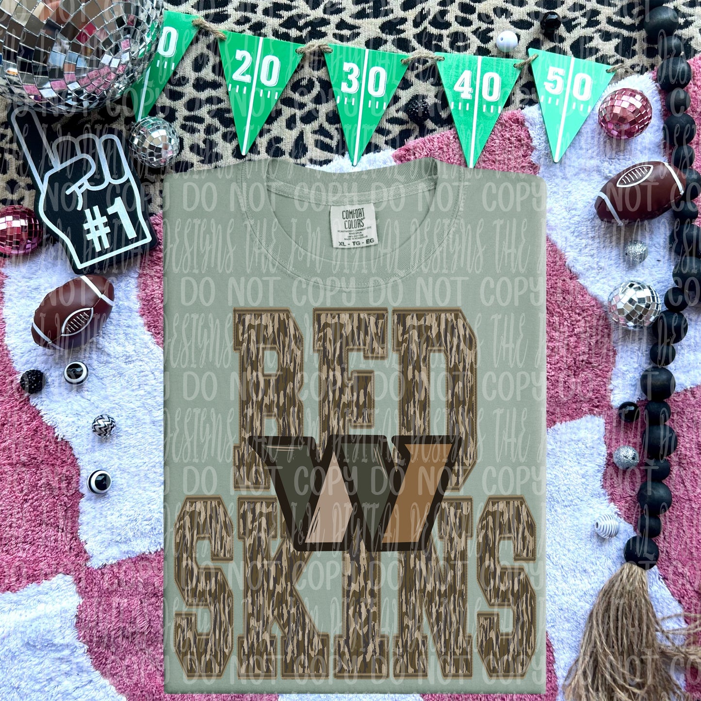 Redskins - mascot camo - DTF TRANSFER (JMD)