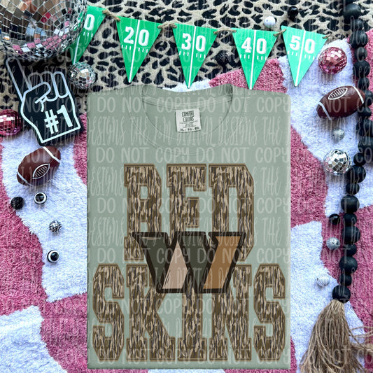 Redskins - mascot camo - DTF TRANSFER (JMD)