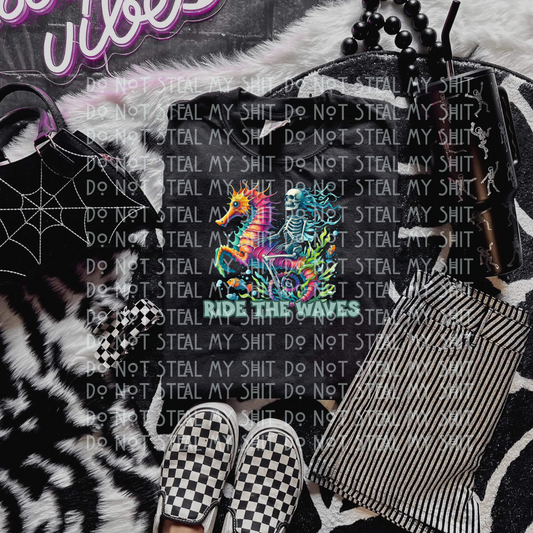 Ride the waves- DTF TRANSFER (Spooky Summer Collab)