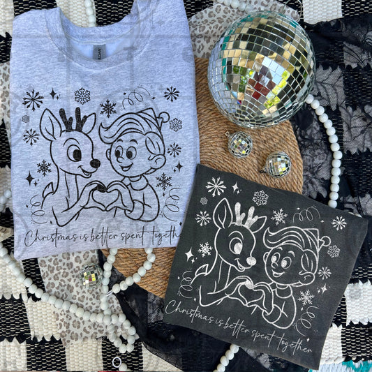 Rudolph Christmas is better spent together (DTF TRANSFER) HWD NOV25