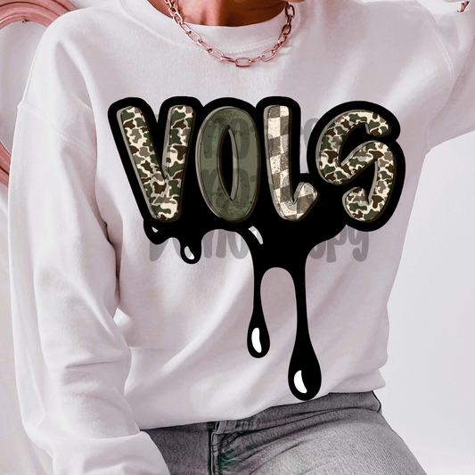 Vols ; camo drip - DTF TRANSFER (WFD)