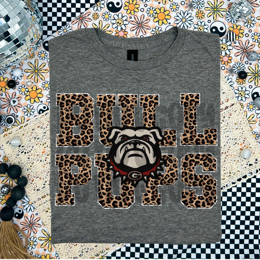 Bullpups ; leopard faux chenille - DTF TRANSFER (WFD Sept25)