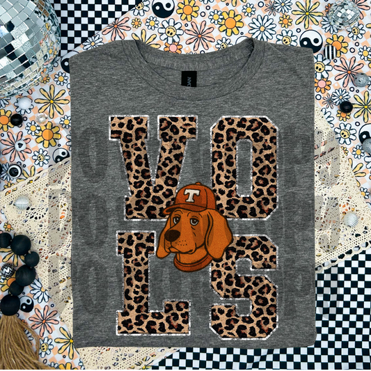 Vols ; leopard faux chenille - DTF TRANSFER (WFD Sept25)