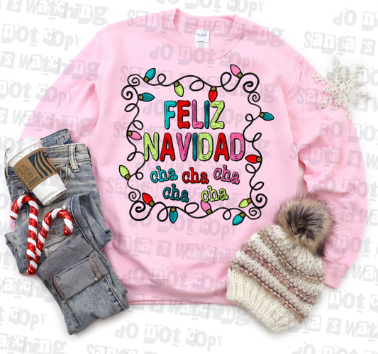 Feliz Navidad Cha Cha Cha - DTF TRANSFER ONLY