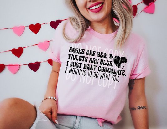 I just want chocolate BLACK - DTF TRANSFER (TED/LDC)