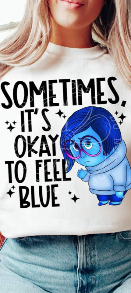 Blue - DTF TRANSFER (LDC) feelings drop