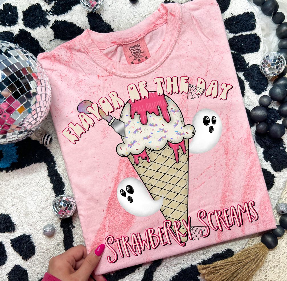 Strawberry screams ghosts - DTF TRANSFER (LCD)