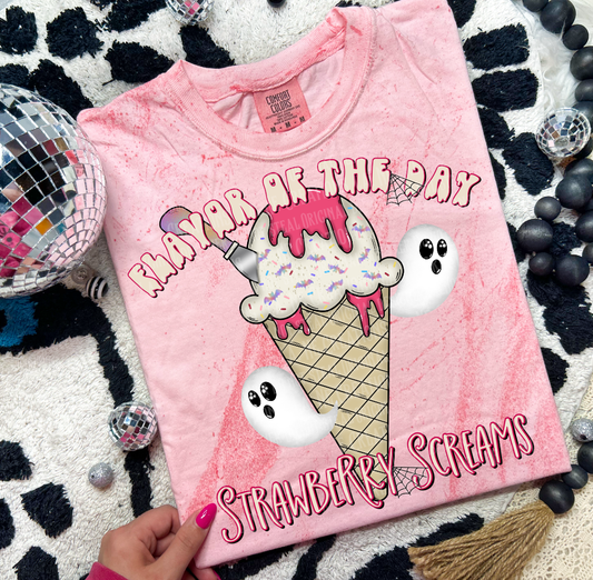 Strawberry screams ghosts - DTF TRANSFER (LCD)