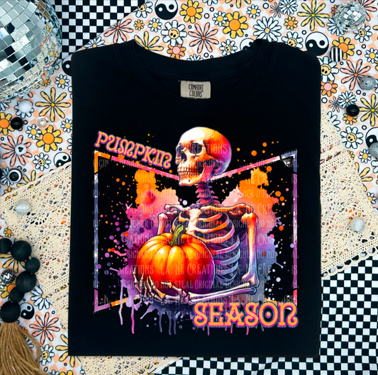 Pumpkin season skellie - DTF TRANSFER (LCD)