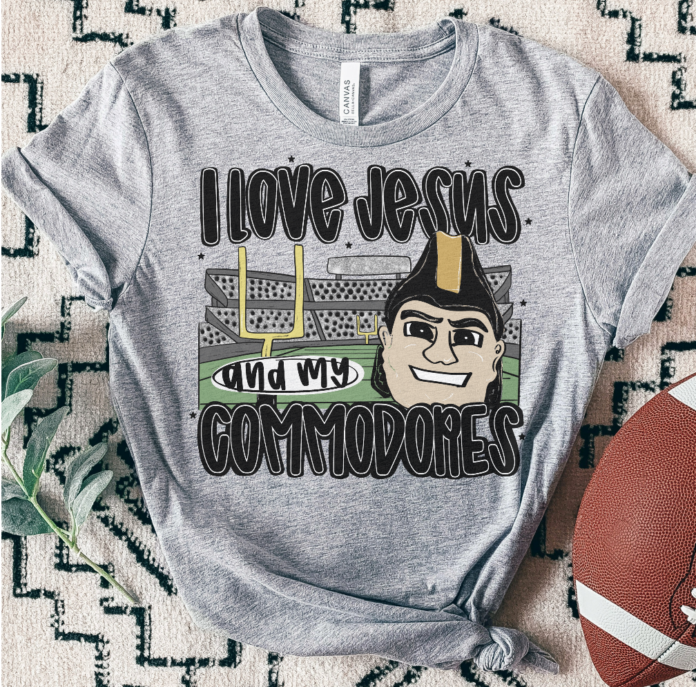 COMMODORES ; I love Jesus and Football - DTF TRANSFER (SAL JUNE25)