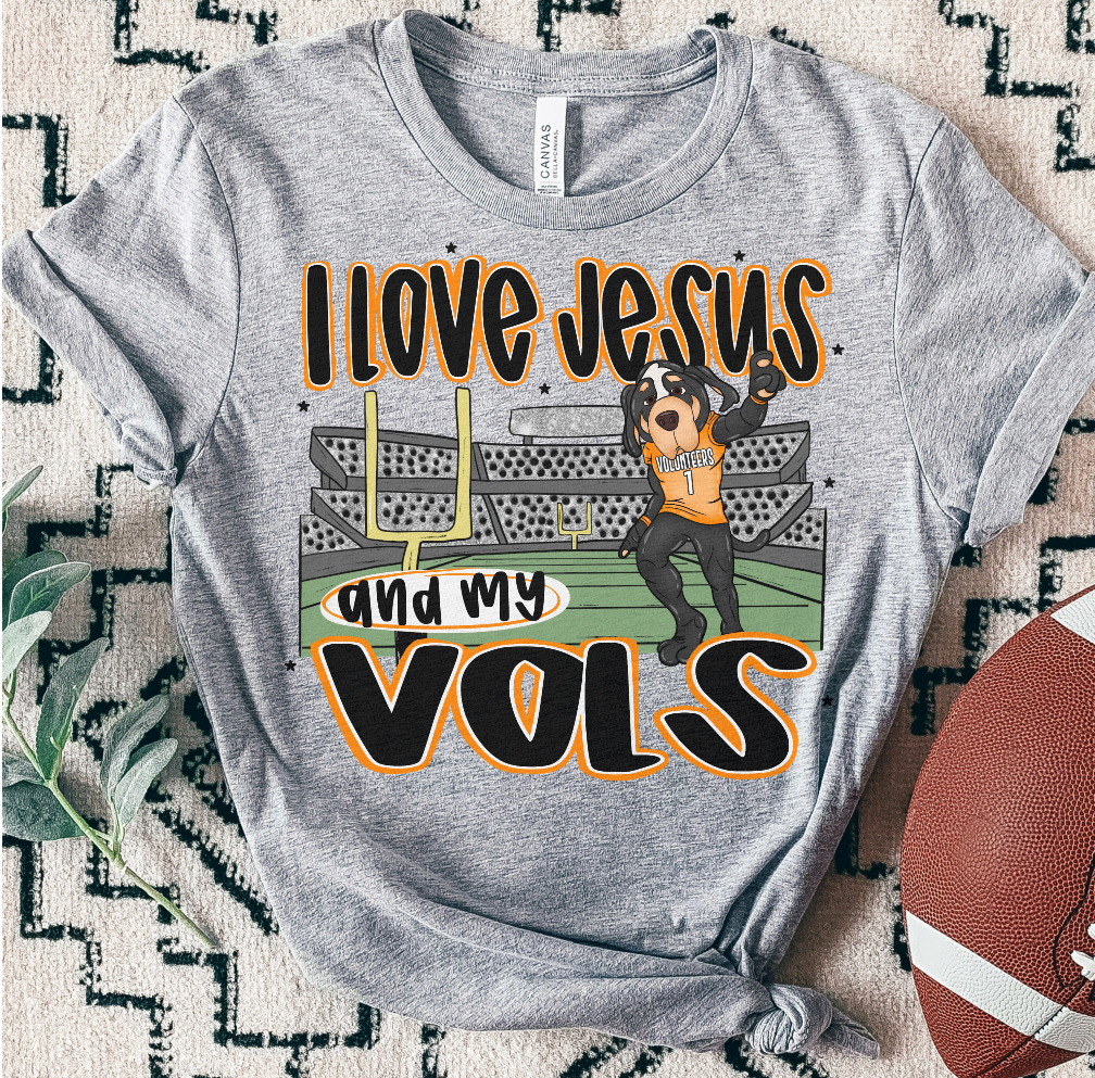 VOLS ; I love Jesus and Football - DTF TRANSFER (SAL JUNE25)