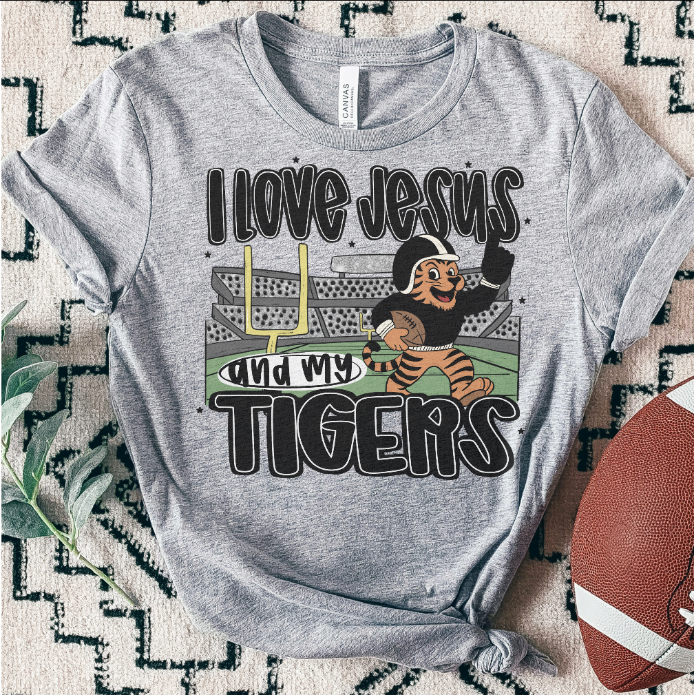 TIGERS ; I love Jesus and Football - DTF TRANSFER (SAL JUNE25)