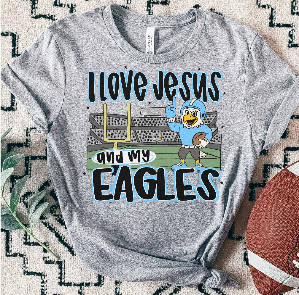 EAGLES ; I love Jesus and Football - DTF TRANSFER (SAL JUNE25)