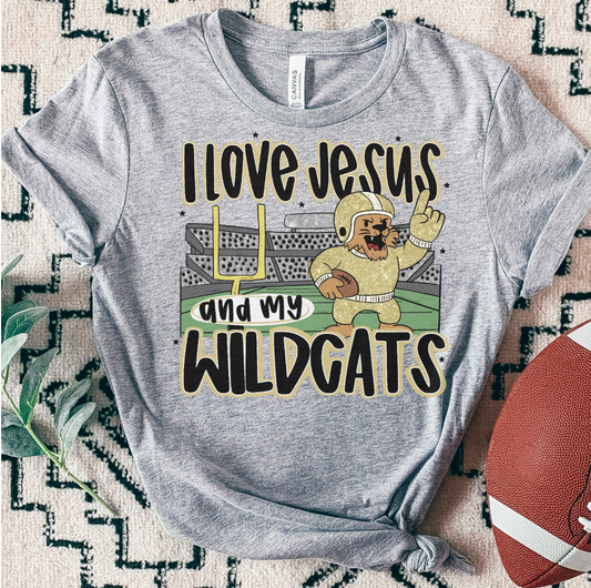 WILDCATS ; I love Jesus and Football - DTF TRANSFER (SAL JUNE25)
