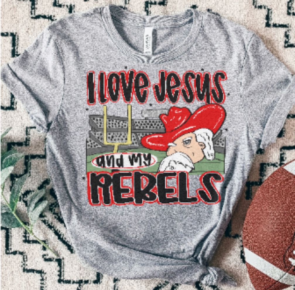 REBELS ; I love Jesus and Football - DTF TRANSFER (SAL JUNE25)