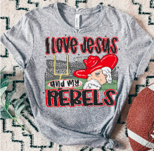 REBELS ; I love Jesus and Football - DTF TRANSFER (SAL JUNE25)