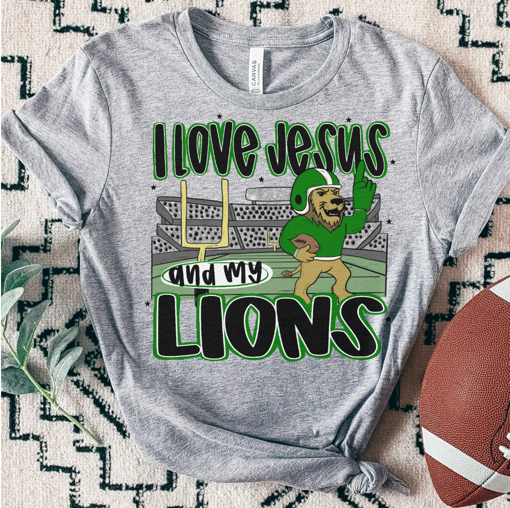 LIONS ; I love Jesus and Football - DTF TRANSFER (SAL JUNE25)