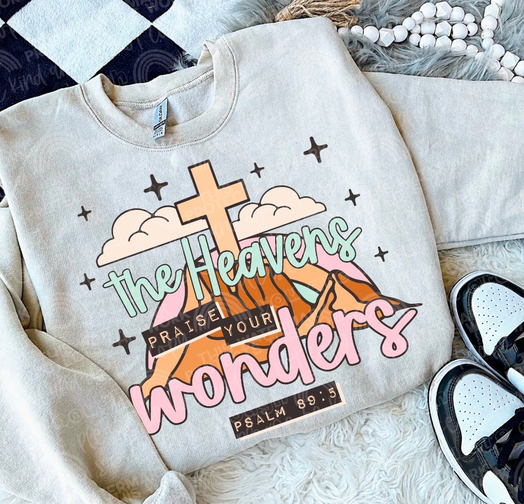 The heavens praise your wonders - (DTF TRANSFER) SAL