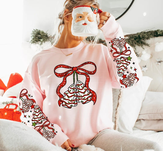 Christmas tree cake bows coquette - DTF TRANSFER (CSC)