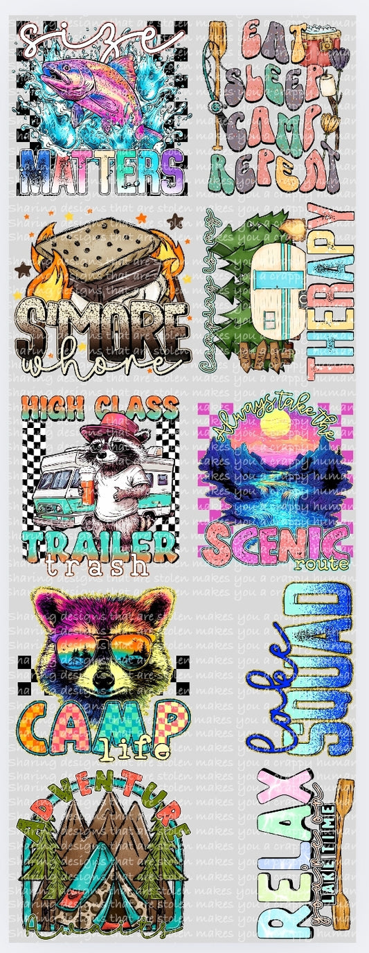 Camping Premade gang sheet (CST)