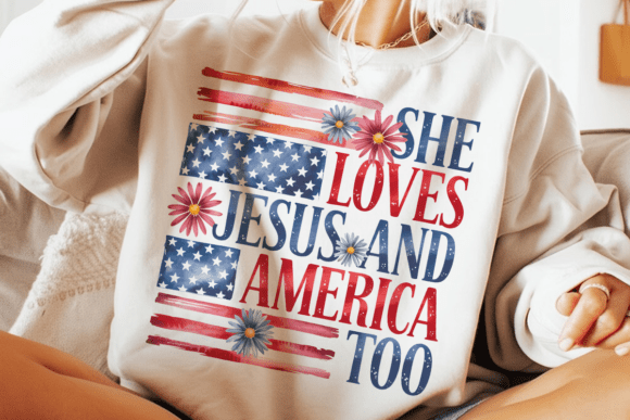 She loves Jesus and America too-DTF TRANSFER (CFD)