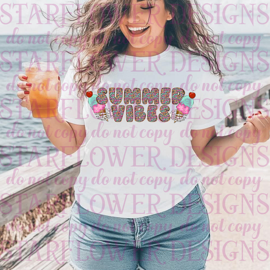 Summer Vibes- DTF TRANSFER (Spooky Summer Collab)