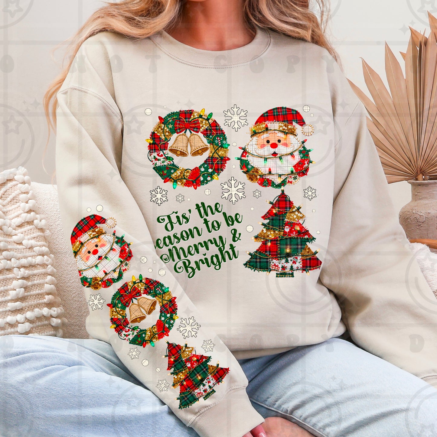 Tis the season to be merry and bright Santa - DTF TRANSFER (HWD NOV25)