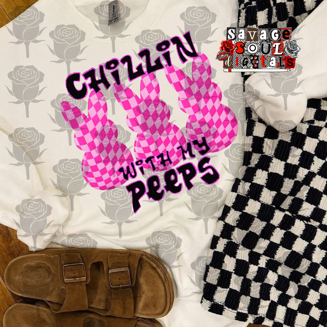 Chillin with my peeps-DTF TRANSFER (PEEPSHOW)