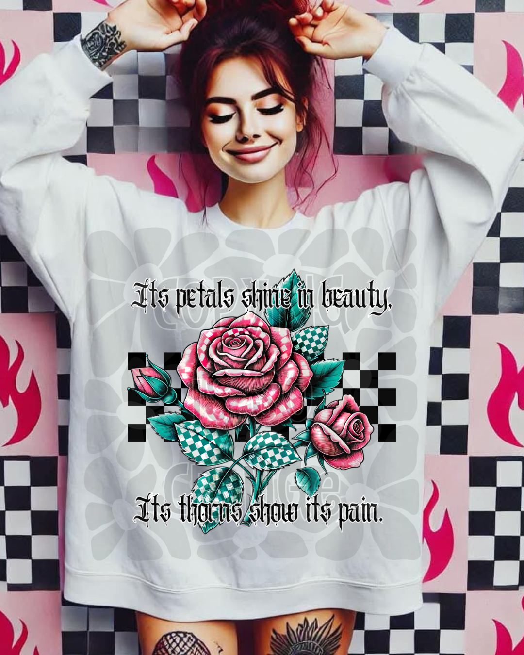 Its petals shine in beauty rose-DTF TRANSFER (SFD)