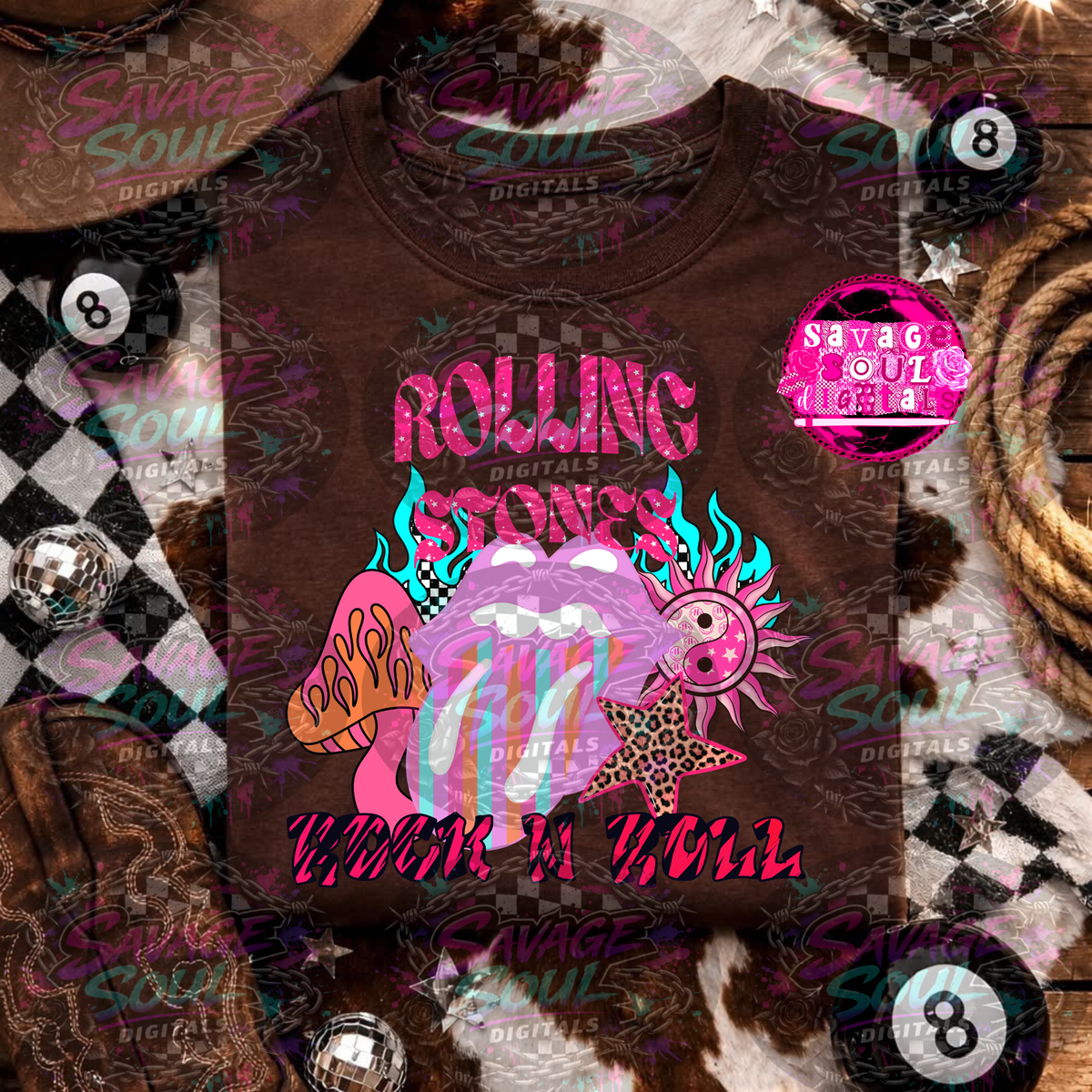 Rolling - Rock N Roll-DTF TRANSFER (RiotEnergy)