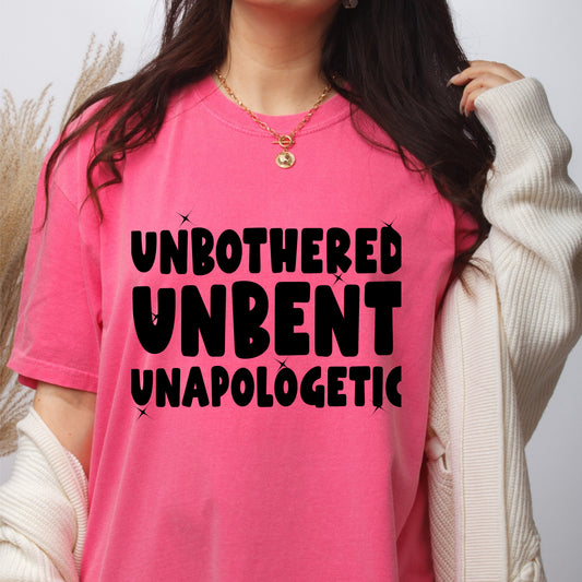 Unbothered unbent unapologetic - DTF TRANSFER (TDH June collab)