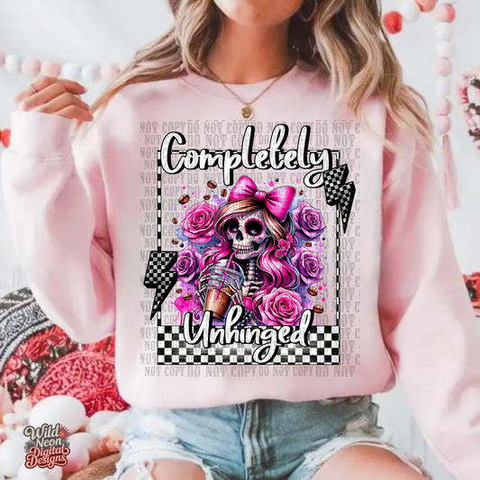 Completely unhinged skellie pink - DTF TRANSFER (RHD FR COLLAB)