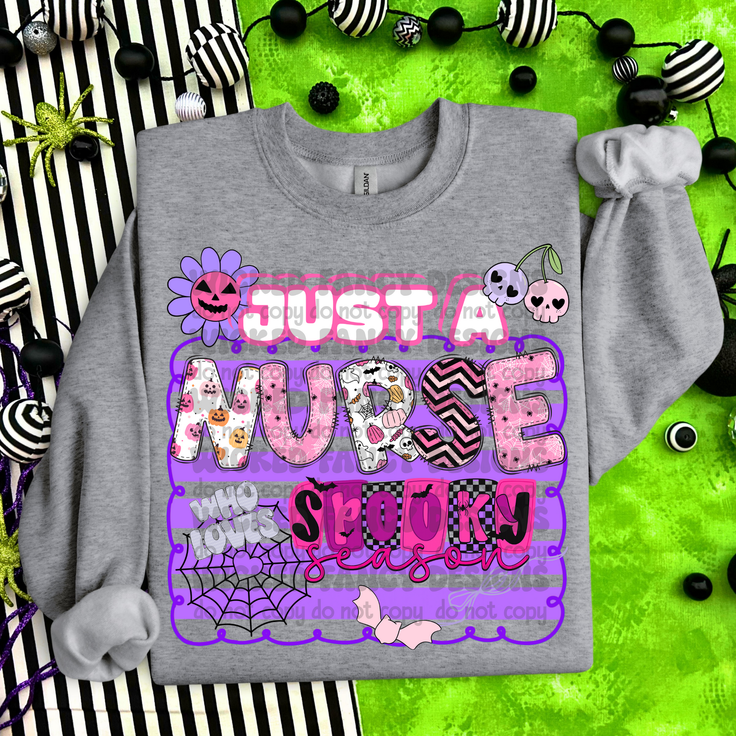 Just a NURSE who loves spooky season - DTF TRANSFER (WFD)