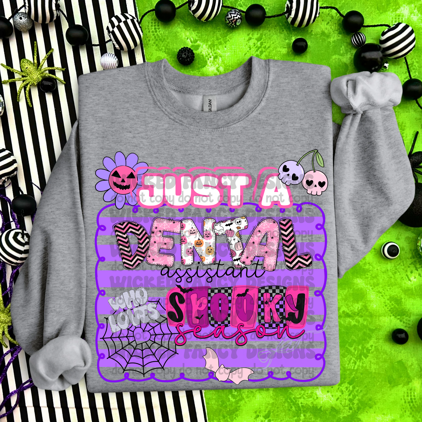 Just a DENTAL ASSISTANT who loves spooky season - DTF TRANSFER (WFD)