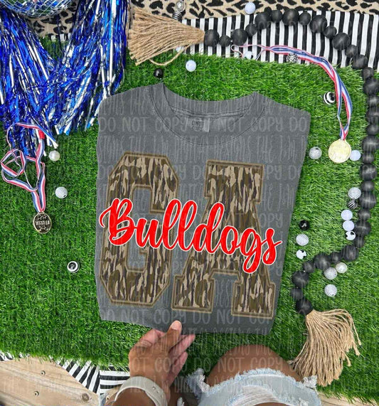Uga bulldogs RED camo - DTF TRANSFER (JMD)