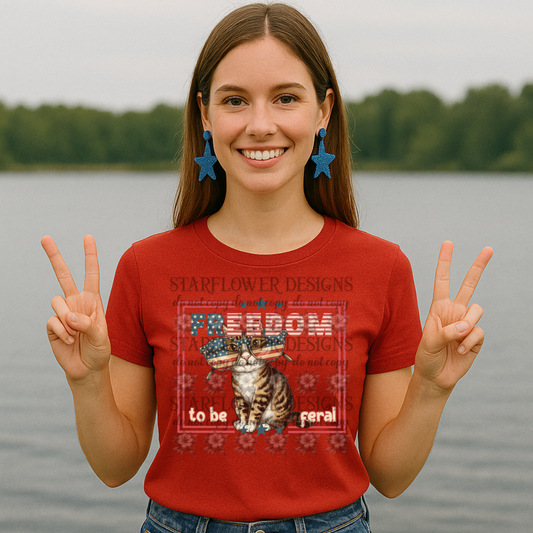 Freedom Cat- DTF TRANSFER (SFD JUN25)