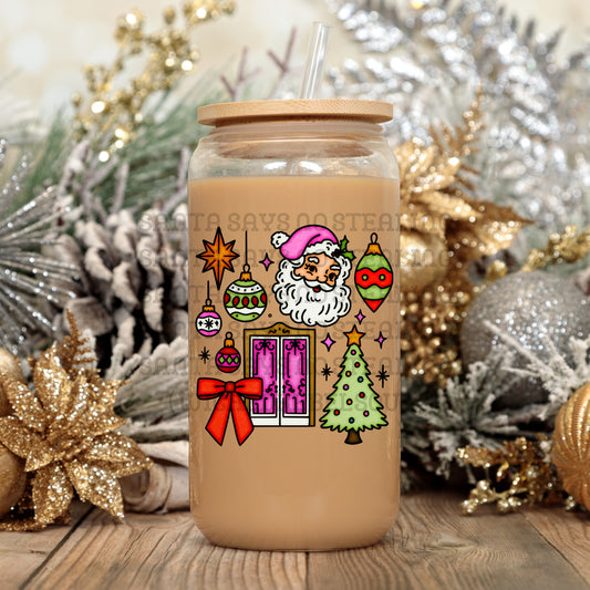 Retro Santa collage - UV DTF DECAL (Xmas in July Collab saved/BBDc)