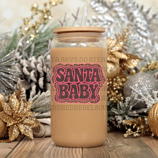 Santa Baby Boujee - UV DTF DECAL (Xmas in July Collab saved/BBDc)